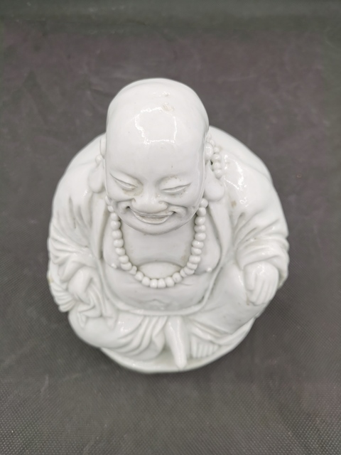 古玩陶瓷德化白瓷彌勒佛坐像真品鑒賞圖