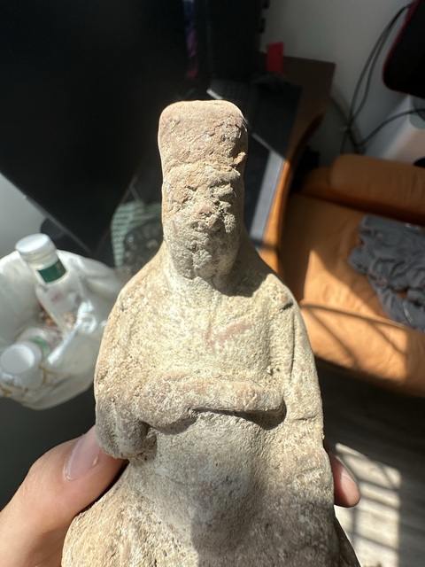 古玩陶瓷紅陶文官傭真品鑒賞圖