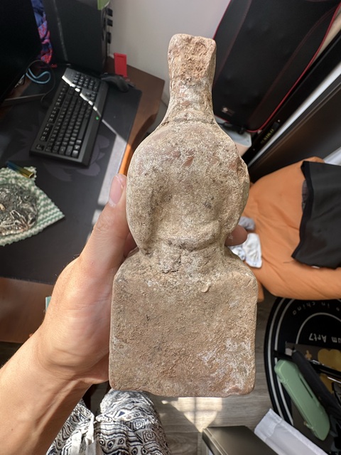 古玩陶瓷紅陶文官傭真品鑒賞圖