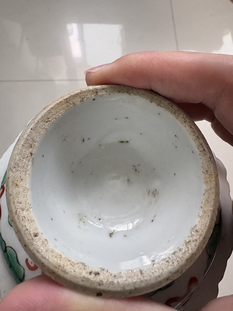 古玩陶瓷五彩龍紋高足盤真品鑒賞圖