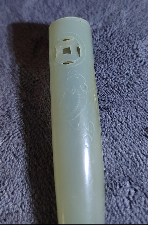 古玩玉器玉指甲套真品鑒賞圖