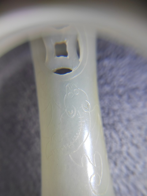 古玩玉器玉指甲套真品鑒賞圖