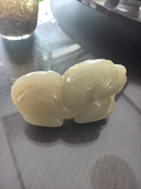 古玩玉器和田玉獸真品鑒賞圖