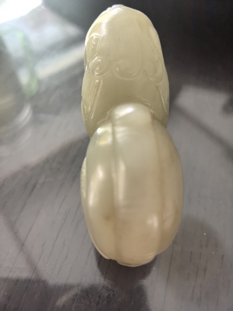 古玩玉器和田玉獸真品鑒賞圖