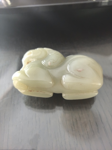 古玩玉器和田玉獸真品鑒賞圖
