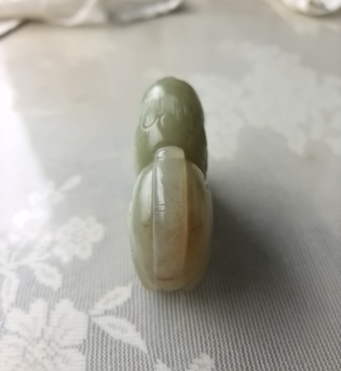 古玩玉器和田玉獸真品鑒賞圖