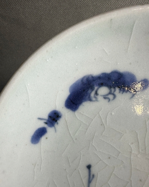 古玩陶瓷青花山水人物盤真品鑒賞圖