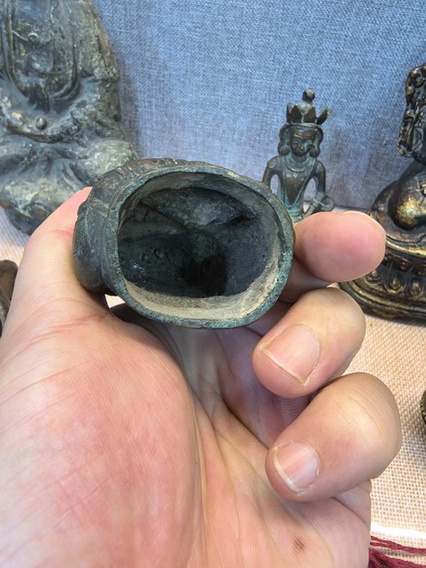 古玩銅器觀音造像真品鑒賞圖
