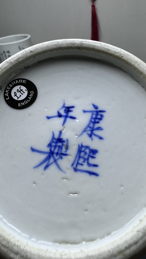 古玩陶瓷光緒青花冰梅瓶真品鑒賞圖