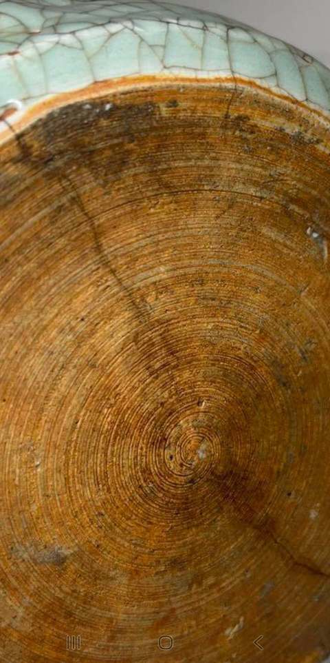 古玩陶瓷綠哥釉水洗真品鑒賞圖