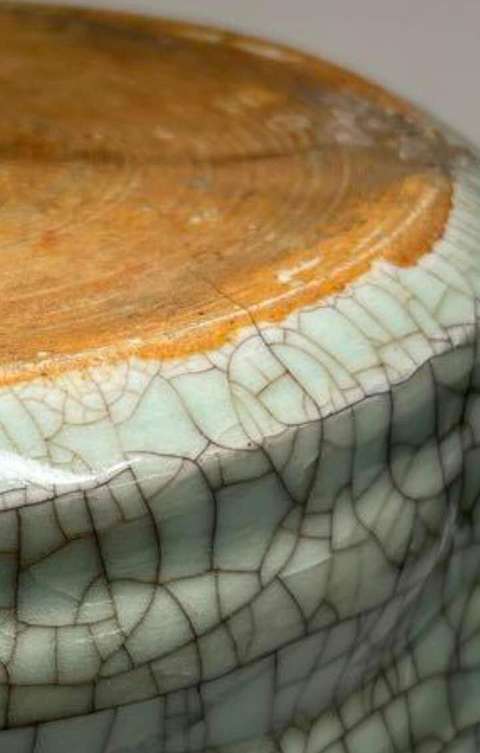 古玩陶瓷綠哥釉水洗真品鑒賞圖