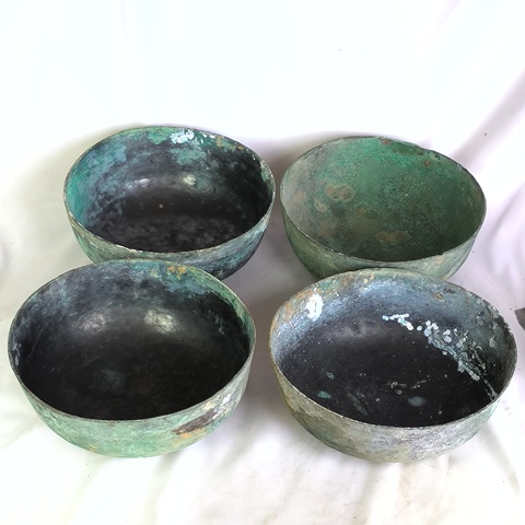 古玩銅器銅缽真品鑒賞圖