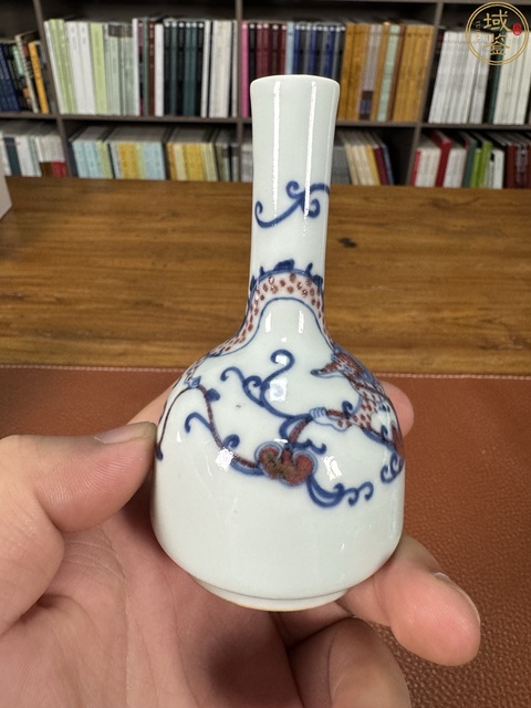 古玩陶瓷民國 青花釉里紅瓶真品鑒賞圖