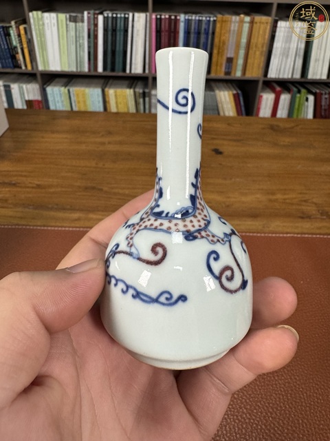 古玩陶瓷民國 青花釉里紅瓶真品鑒賞圖