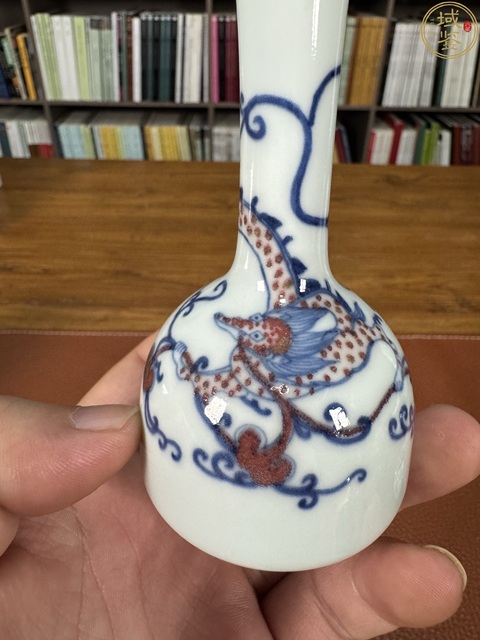 古玩陶瓷民國 青花釉里紅瓶真品鑒賞圖