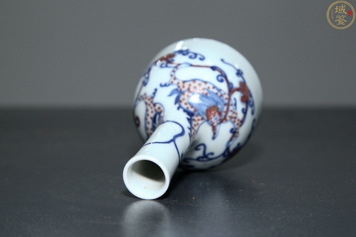 古玩陶瓷民國 青花釉里紅瓶真品鑒賞圖