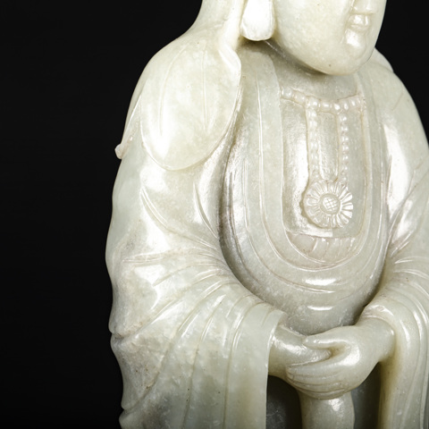 古玩玉器玉觀音真品鑒賞圖