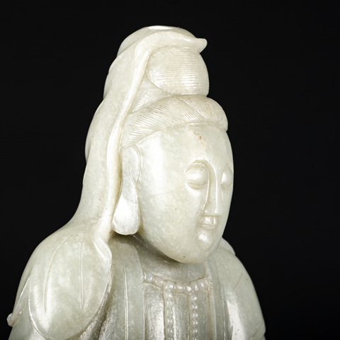 古玩玉器玉觀音真品鑒賞圖