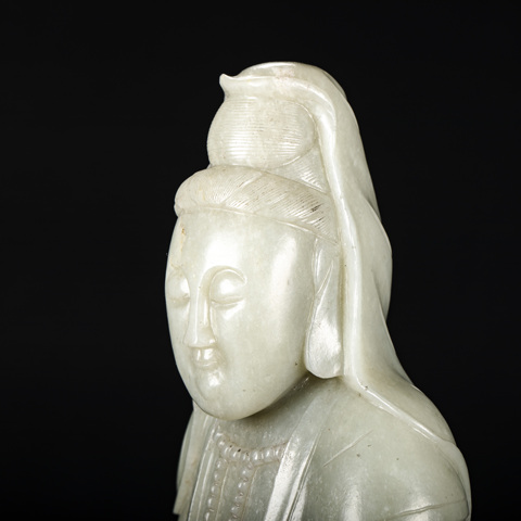 古玩玉器玉觀音真品鑒賞圖