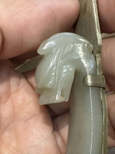 古玩玉器和田玉雕“龍首帶鉤”真品鑒賞圖