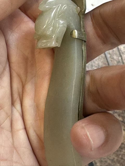 古玩玉器和田玉雕“龍首帶鉤”真品鑒賞圖
