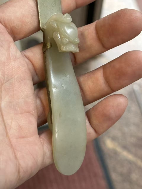 古玩玉器和田玉雕“龍首帶鉤”真品鑒賞圖