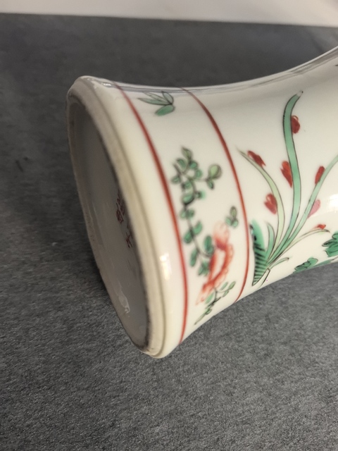 古玩陶瓷花鳥紋五彩雞腿瓶真品鑒賞圖