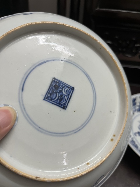 古玩陶瓷【對出】雍正青花折枝瓜果三多紋盤拍賣，當前價格10080元