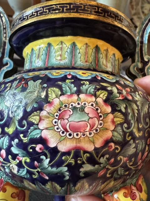 古玩陶瓷銅胎掐絲琺瑯香爐拍賣,當前價格5000元