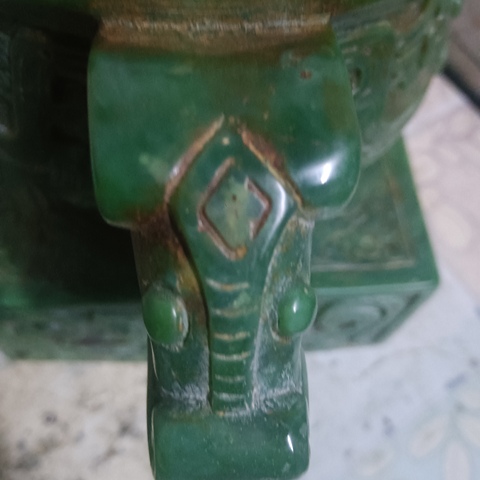 古玩玉器琉璃雕“簋式爐”真品鑒賞圖