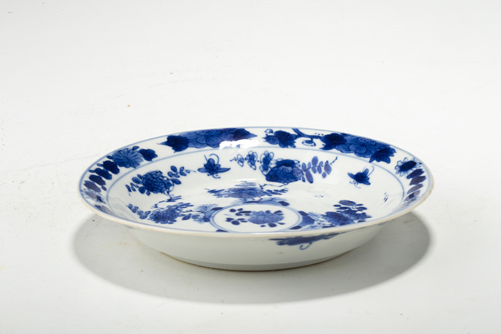 古玩陶瓷晚清·青花花卉紋小盤拍賣，當前價格472元