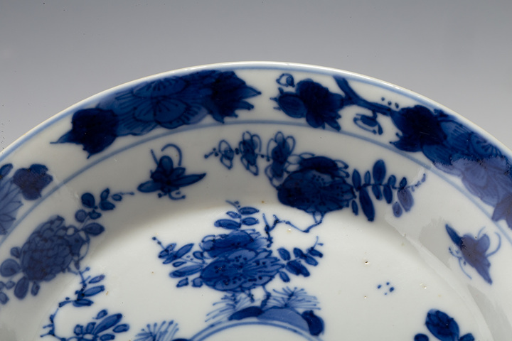 古玩陶瓷晚清·青花花卉紋小盤拍賣，當前價格472元