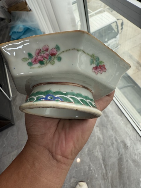 古玩陶瓷清同治 粉彩花鳥紋供盤拍賣,當前價格9000元