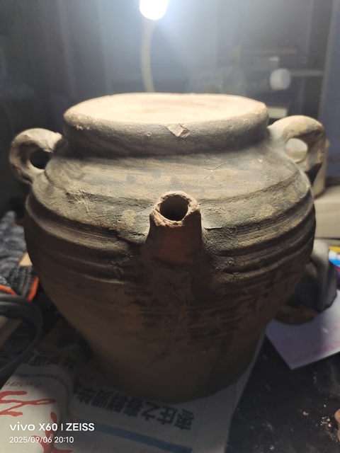 古玩陶瓷灰陶雙系壺真品鑒賞圖