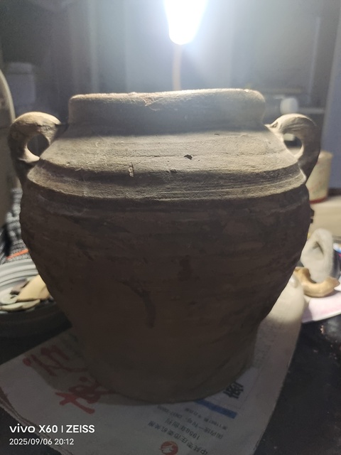 古玩陶瓷灰陶雙系壺真品鑒賞圖