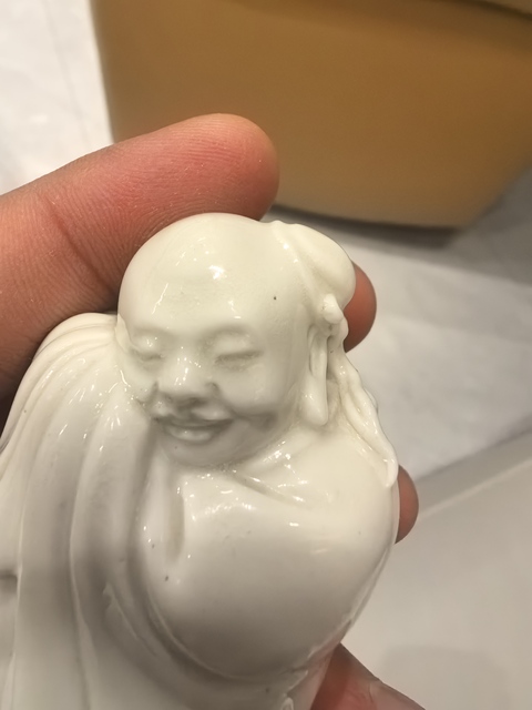 古玩陶瓷白釉人物塑像真品鑒賞圖