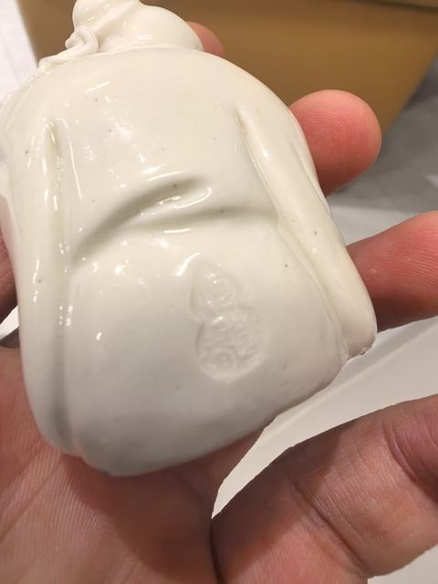 古玩陶瓷白釉人物塑像真品鑒賞圖
