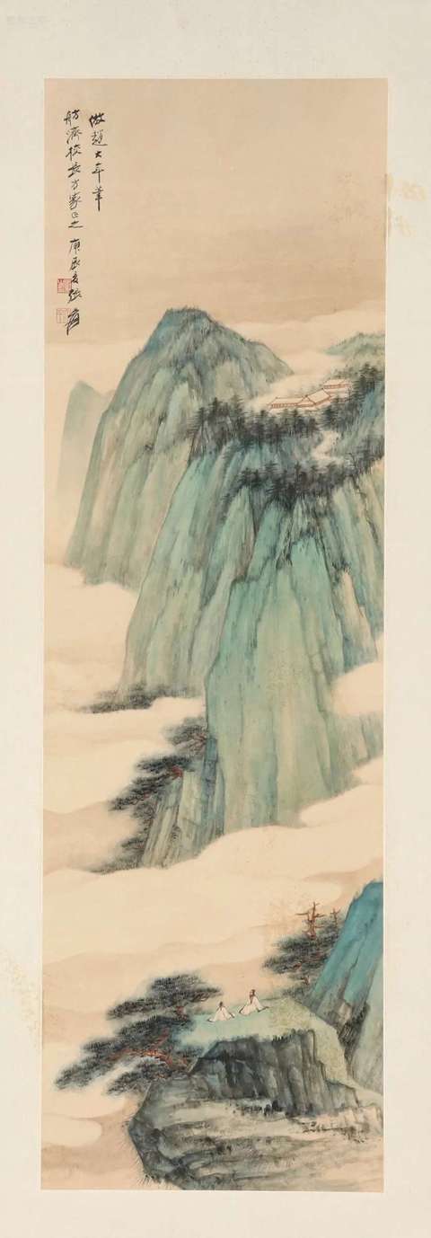 古玩字畫秋山圖真品鑒賞圖