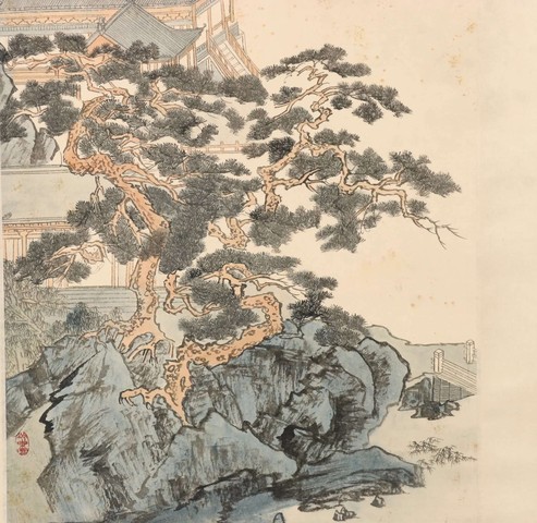 古玩字畫秋山圖真品鑒賞圖