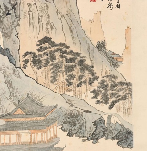 古玩字畫秋山圖真品鑒賞圖
