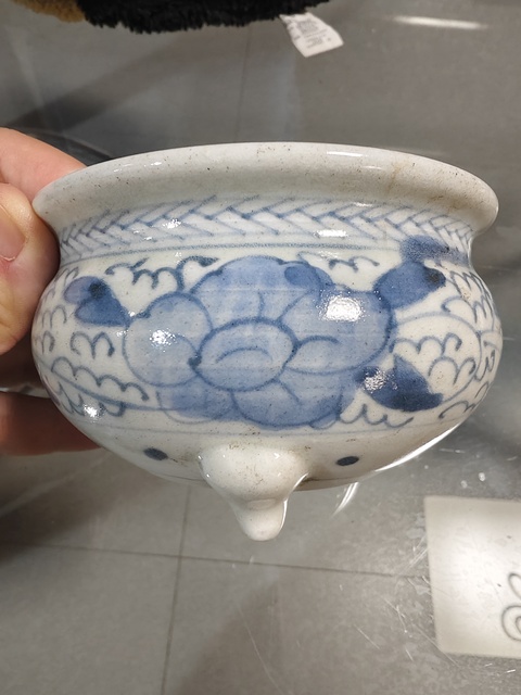 古玩陶瓷青花花卉爐拍賣，當前價格288元
