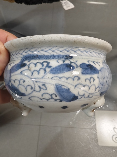 古玩陶瓷青花花卉爐拍賣，當前價格288元