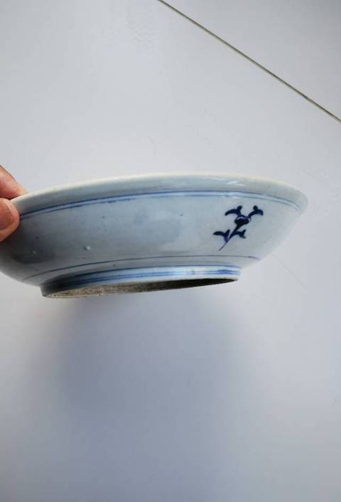 古玩陶瓷摩羯龍紋青花盤(pán)真品鑒賞圖