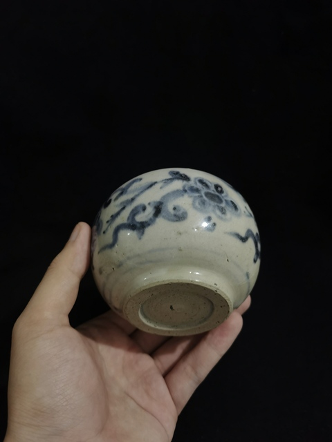 古玩陶瓷明早期青花花卉紋罐拍賣,當前價格1100元