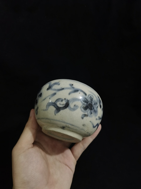 古玩陶瓷明早期青花花卉紋罐拍賣,當前價格1100元