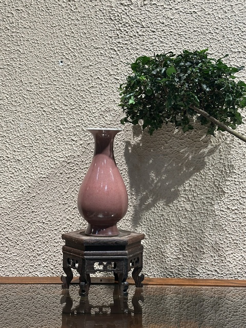 古玩陶瓷清晚期豇豆紅玉壺春瓶拍賣,當前價格16000元