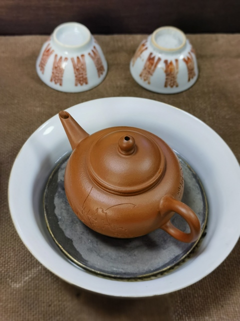 古玩雜項朱泥水平壺真品鑒賞圖