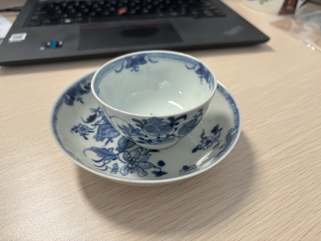 古玩陶瓷雍正青花杯碟真品鑒賞圖