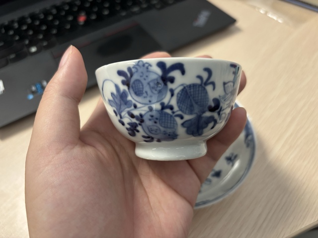 古玩陶瓷雍正青花杯碟真品鑒賞圖
