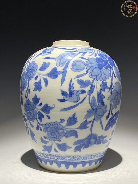 古玩陶瓷清康熙·青花花鳥紋罐拍賣，當前價格19000元